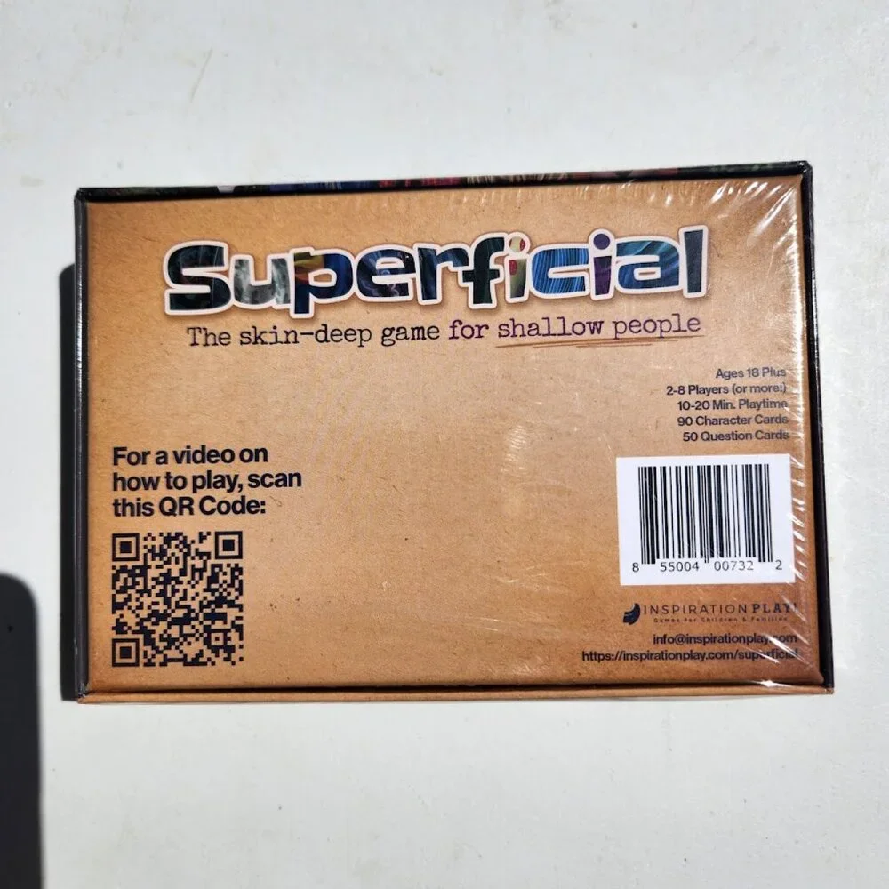 NEW Superficial Adult Party Card Game Board Game Guess Who The Skin-Deep Game fo